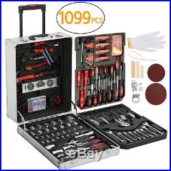 1099 Rolling Tool Box with Tools Mechanic Tool Set Kit Organizer with Wheels