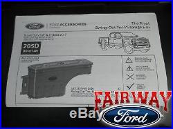 17 thru 19 Ford F250 F350 OEM Ford Lockable Pivot Storage Bed Tool Box Driver LH