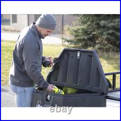 18 in. X 19 in. X 36 in. Matte Black Plastic Trailer Tongue Truck Tool Box New