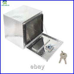 18 x 17 x 18 Truck Tool Box Aluminum Diamond Plated for ATV Flatbed Trailer