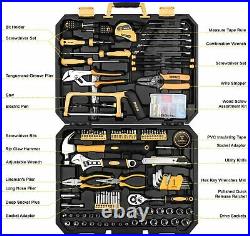 198Pcs US Handyman Tool Set Combination Wrenches, Repair Tools With Plastic Box