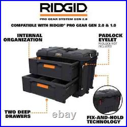 2.0 Pro Gear System 22 in. XL 2 Drawers Modular Tool Box Storage