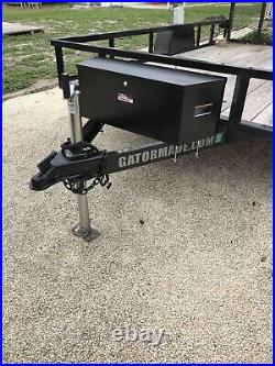 2.31 cu. Ft. Steel Trailer Tongue Tool Storage Box Weatherproof Lock & Keys New