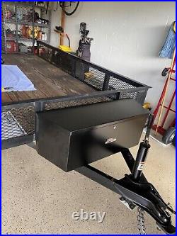 2.31 cu. Ft. Steel Trailer Tongue Tool Storage Box Weatherproof Lock & Keys New