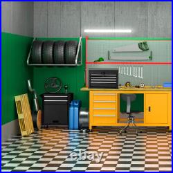 2 in 1 Rolling Cabinet Storage Chest Box Garage Toolbox Organizer Black