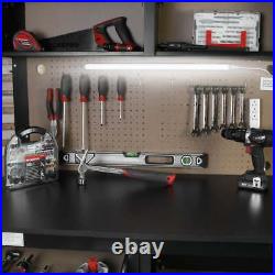 2-in-1 Workbench Cabinet Combo With Work Light 48in Rust Resistant Tool Storage