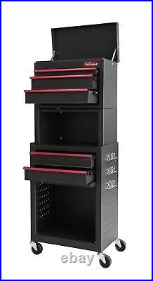 20-In 5-Drawer Rolling Tool Box Chest Storage Cabinet On Wheels Garage Tough Hot