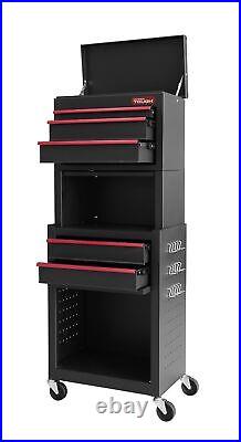 20-In 5-Drawer Rolling Tool Box Chest Storage Cabinet On Wheels Garage Tough NEW