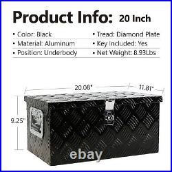 20 Inch Tool Box Flatbox Truck Car Outdoor Trailer Pickup Underbody Toolbox