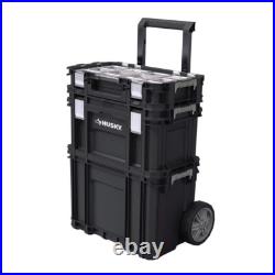 22 in. Husky Portable Rolling Tool Box on Wheels Cart Part Organizer Storage Bin 22 in. Husky Portable Rolling Tool Box on Wheels Cart Part Organizer Storage Bin