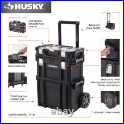 22 in. Husky Portable Rolling Tool Box on Wheels Cart Part Organizer Storage Bin 22 in. Husky Portable Rolling Tool Box on Wheels Cart Part Organizer Storage Bin