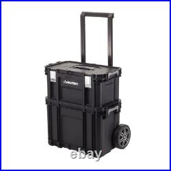 22 in. Husky Portable Rolling Tool Box on Wheels Cart Part Organizer Storage Bin