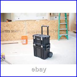 22 in. Husky Portable Rolling Tool Box on Wheels Cart Part Organizer Storage Bin