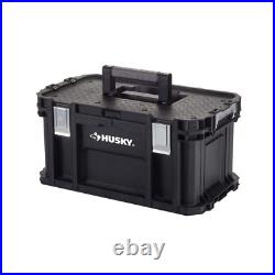 22 in. Husky Portable Rolling Tool Box on Wheels Cart Part Organizer Storage Bin