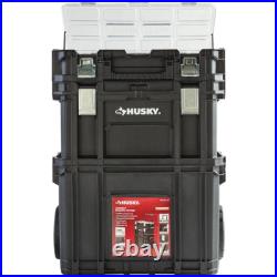22 in. Husky Portable Rolling Tool Box on Wheels Cart Part Organizer Storage Bin 22 in. Husky Portable Rolling Tool Box on Wheels Cart Part Organizer Storage Bin