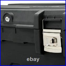 23 In. 50 Gallon Mobile Tool Box Portable Stanley Rolling Chest Black Lid D