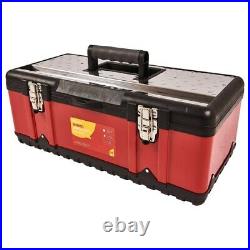23 TOOL BOX HEAVY DUTY METAL STEEL AND PLASTIC TOOL BOX CHEST WITH TRAY amtech