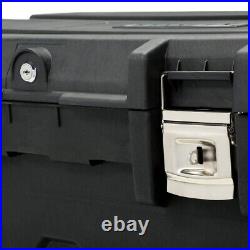 23 in 50-Gallon Mobile Tool Box Portable Stanley Rolling Chest Black Lid