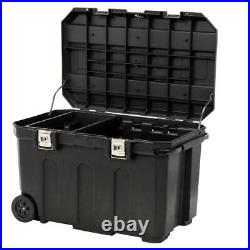 23 in. 50 gallon mobile tool box portable stanley rolling chest black lid d