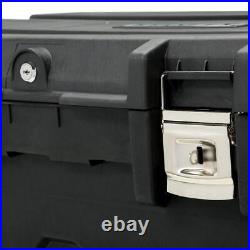 23 in. 50 gallon mobile tool box portable stanley rolling chest black lid d