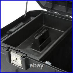 23 in. 50 gallon mobile tool box portable stanley rolling chest black lid d