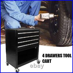 24.4 Tool Box withWheel&4 Drawer, Rolling Tool Cart, Tool Storage Organizer Cabinet