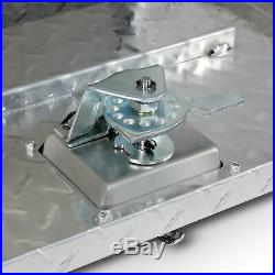 24 Aluminum Diamond Plate Tool Box Silver Truck ATV Trailer Storage Lock WithKey