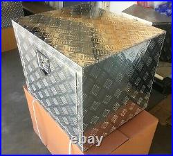 24 x 20x 19-1/2 Aluminum Truck Tool Box Storage Horse Boat RV DIAMOND PATTERN