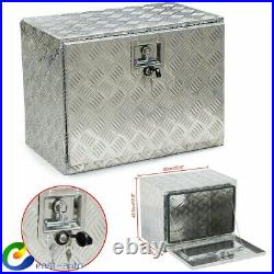24x 16.9x17.9 Cuboid Silver Aluminum Underbody Storage Tool Box for RV Truck