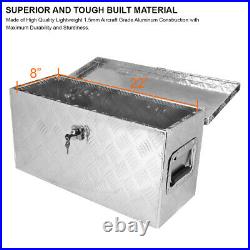 24x10x12 Heavy Duty Aluminum Tool Box Truck Pickup Storage+Handles+Lock+Keys