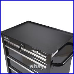 26 Inch 4 Drawer Bottom Chest Steel Tool Organizer Cabinet Type Black