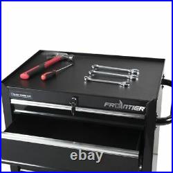 26 Inch 4 Drawer Bottom Chest Steel Tool Organizer Cabinet Type Black NEW