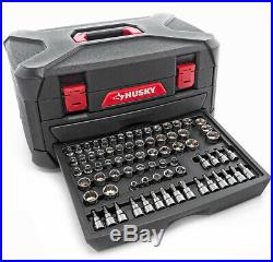 268 Piece Mechanics Tool Set w Husky Storage Box Drawer Case Socket SAE Metric