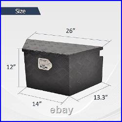 26X13.3X12 Aluminum Trailer Tool Box Heavy Duty Utility Tool Storage Box/lock