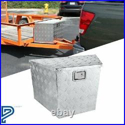 29 x 14.9 x 17.9 Silver Aluminum Underbody Storage Tool Box for Truck Trailer