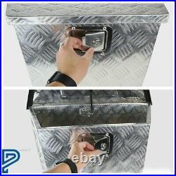 29 x 14.9 x 17.9 Silver Aluminum Underbody Storage Tool Box for Truck Trailer