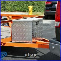 29 x 14.9 x 17.9 Silver Aluminum Underbody Storage Tool Box for Truck Trailer