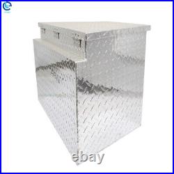 29 x 15 Aluminum Silver Trailer Tool Box 1.5mm for Camper Flatbed RV with Lock