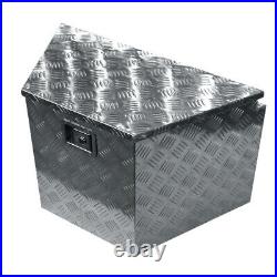 29x 15x 18 Silver Aluminum Trailer Tongue Tool Box for Camper Flatbed Trailer