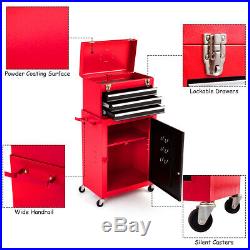 2pc Mini Tool Chest & Cabinet Storage Box Rolling Garage Toolbox Organizer New