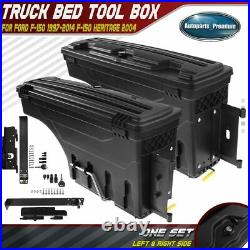 2x Driver &Passenger Side Truck Bed Storage Box ToolBox for Ford F-150 1997-2014