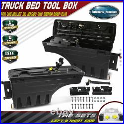 2xRear Truck Bed Storage Box Toolbox withLock for Chevy Silverado 1500 GMC Sierra