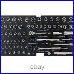 3 Drawer 20 Tool Box Portable Steel Tool Chest with439 Piece Mechanic's Tool Set