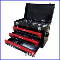 3 Drawer Metal Tool Box Tool Chest 439 Pcs Mechanics Tool Set with Tool Set