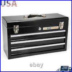 3 Drawer Tool Box Black Steel Keyed Lock Secure Storage Organizer Heavy Duty New 3 Drawer Tool Box Black Steel Keyed Lock Secure Storage Organizer Heavy Duty New