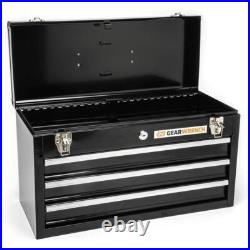 3 Drawer Tool Box Black Steel Keyed Lock Secure Storage Organizer Heavy Duty New 3 Drawer Tool Box Black Steel Keyed Lock Secure Storage Organizer Heavy Duty New