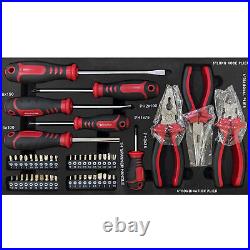 3 Drawer Tool Box with Complete Tool Set for Home Garage Organization