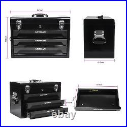 3 Drawer Tool Box with Complete Tool Set for Home Garage Organization