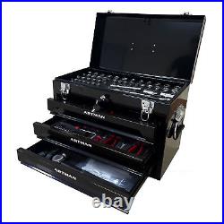 3 Drawer Tool Box with Complete Tool Set for Home Garage Organization