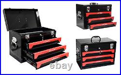 3 Drawers Tool Box Tool Storage Organizer with Top Storage Tray Tool Chest